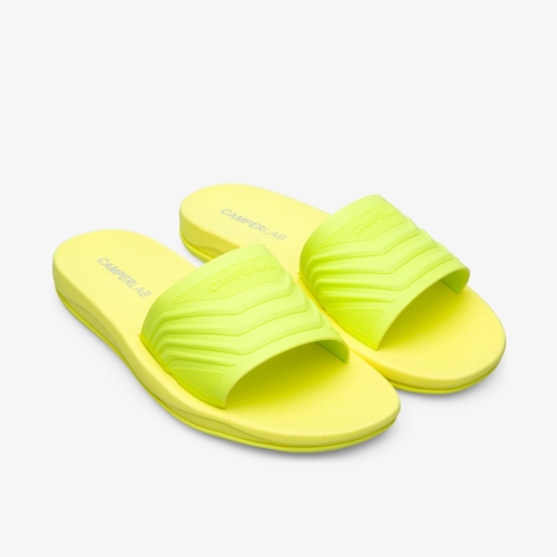 Discount Camper Match Mens Slides US-90974 Neon Yellow